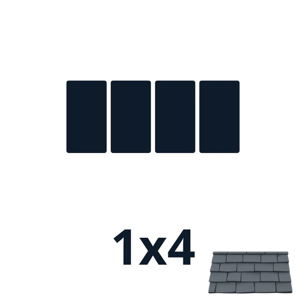 Fixations ardoise 2000w｜Orientation des panneaux 1*4