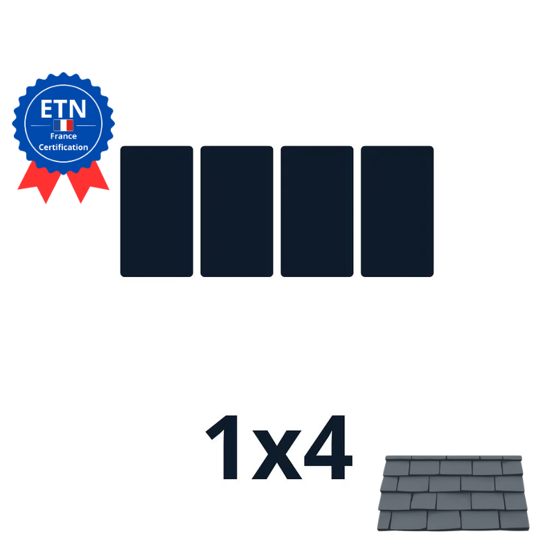 Fixations ardoise 2000w｜Orientation des panneaux 1*4 (ESDEC)