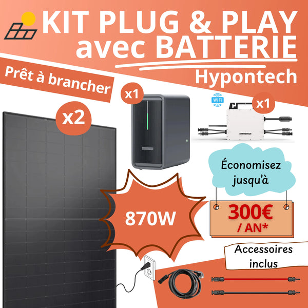 Kit Plug and Play Hypontech + Batterie Marstek 870W