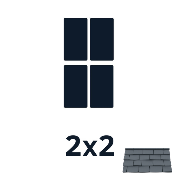 Fixations ardoise 2000w｜Orientation des panneaux 2*2