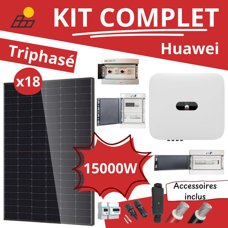 Kit Solaire Complet 15000W Triphasé - Onduleurs Huawei