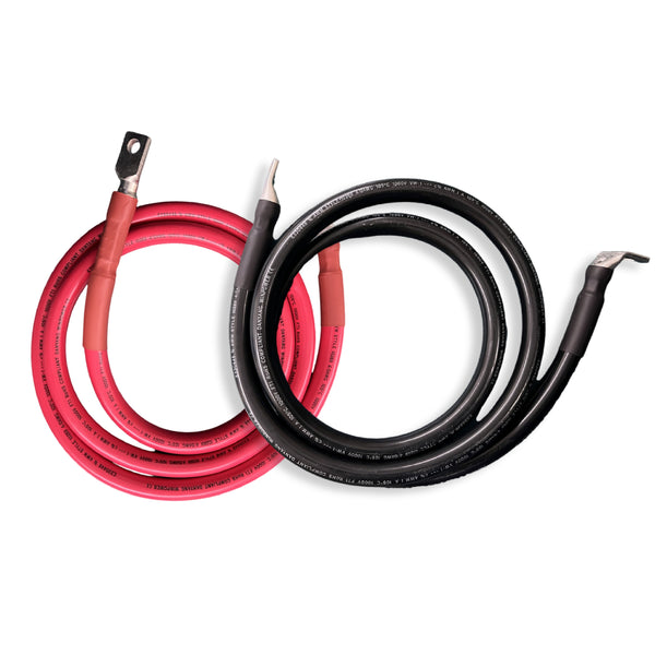 Câbles d'alimentation 67mm² noir et rouge pour batterie Pi LV1 Pytes