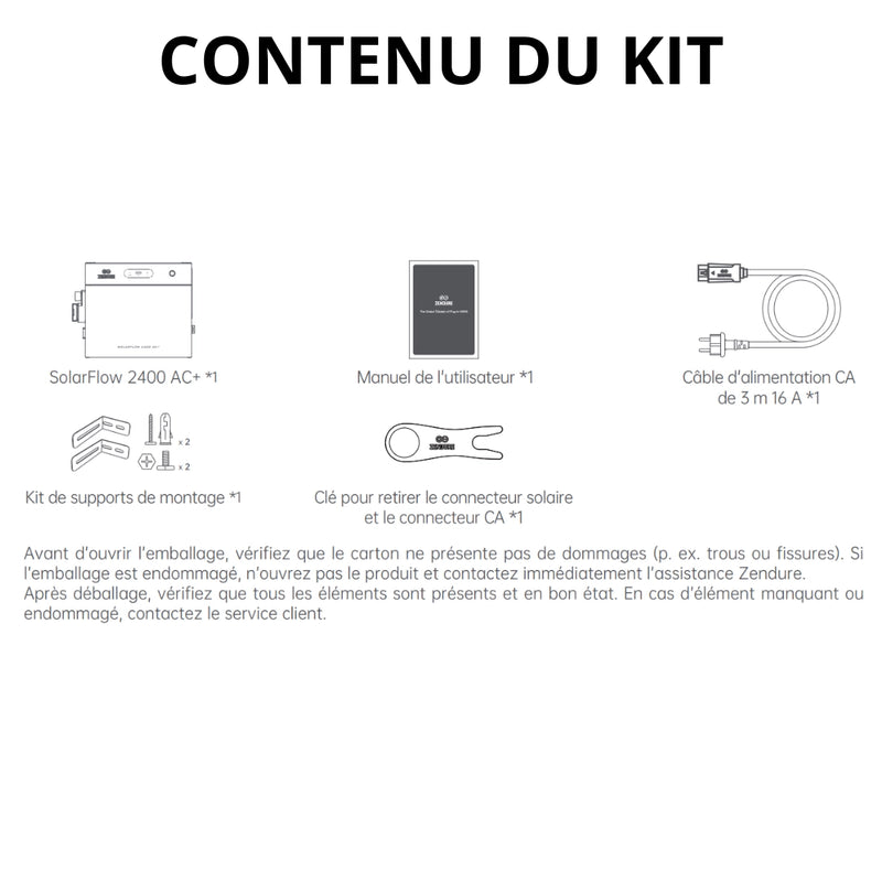 Zendure SolarFlow 2400 AC+ – Système de stockage solaire Plug & Play AC Coupling 2400W