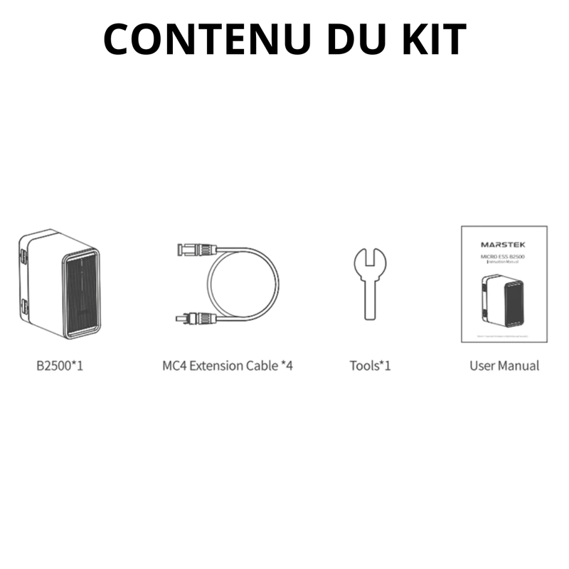 Marstek - Système de stockage d'énergie B2500 pour kit balcon contenu