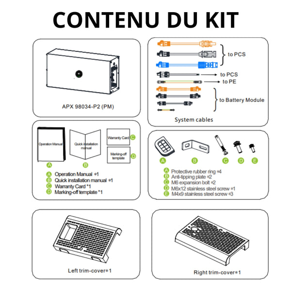 Growatt - Contrôleur de Batterie APX 98034-P2 (BMS) compatible série MOD/MID XH + base incluse
