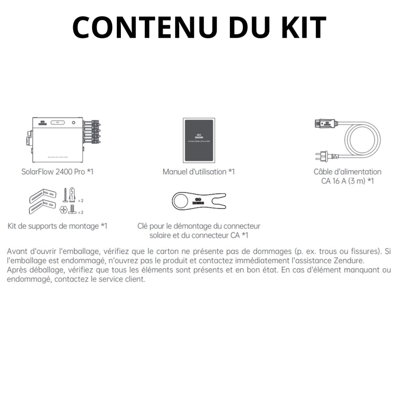 Zendure SolarFlow 2400 Pro – Système de stockage solaire Plug & Play 2400W