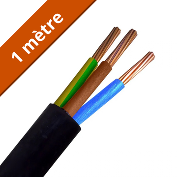 Câble électrique souple H07RN-F 5G 4mm² noir