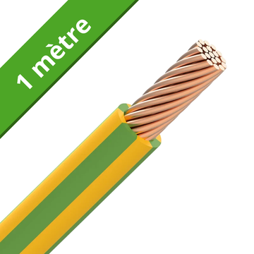 Câble de terre H07V-R vert/jaune 6 mm²