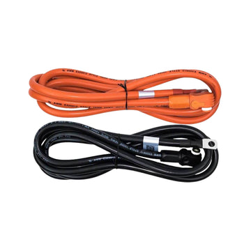 Câbles reliant l'onduleur à la batterie Pytes V5/V5a 50mm² M10 (rouge et noir) de 2m