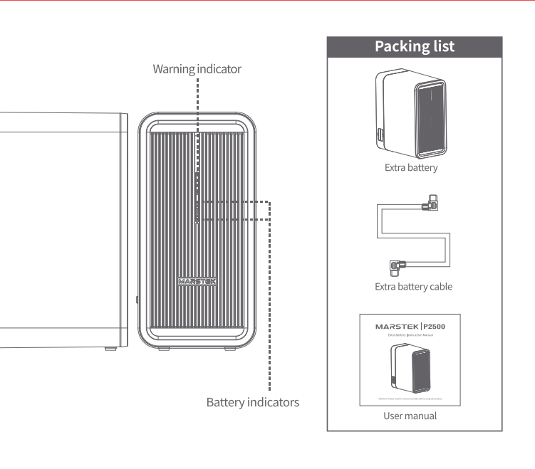 Marstek - Unité d'extension de batterie P2500 - 2240Wh