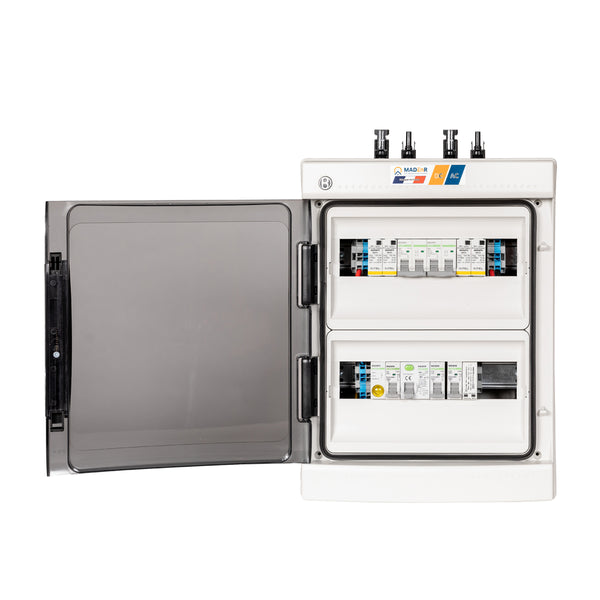 Coffret photovoltaïque AC/DC 6KW monophasé - 2 String - 1MPPT - Parafoudre AC - Diff 300mA