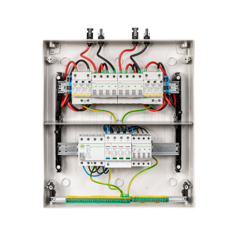 Coffret photovoltaïque AC/DC 9kW Triphasé 1000V - 2 String - 2 MPPT - Parafoudre 300mA