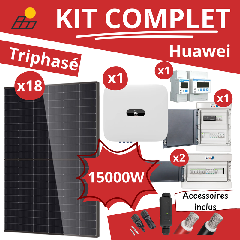 Kit Solaire Complet 15000W Triphasé - Onduleurs Huawei