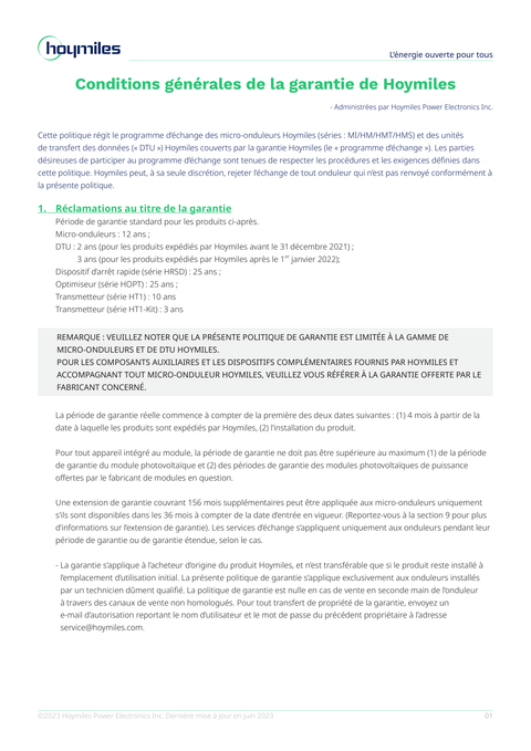 Garantie