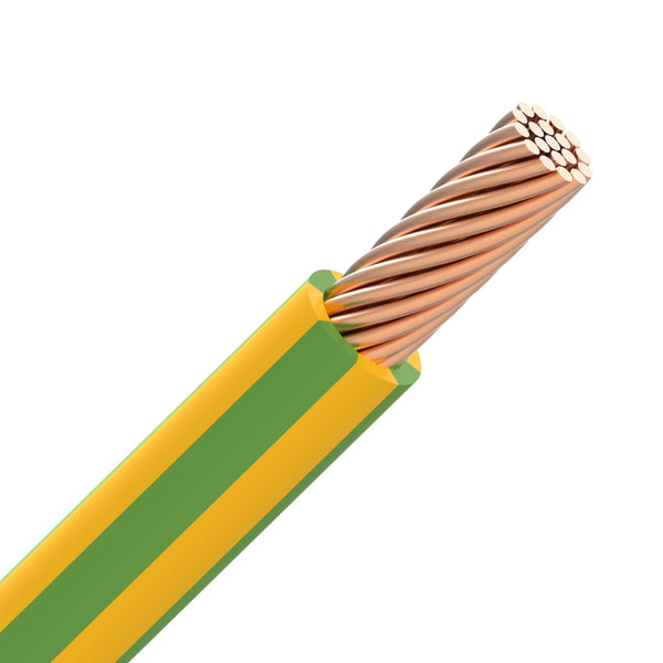 Câble électrique vert et jaune H07V-R6V/J