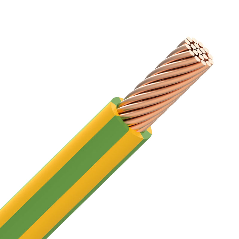 Câble électrique vert et jaune H07V-R6V/J