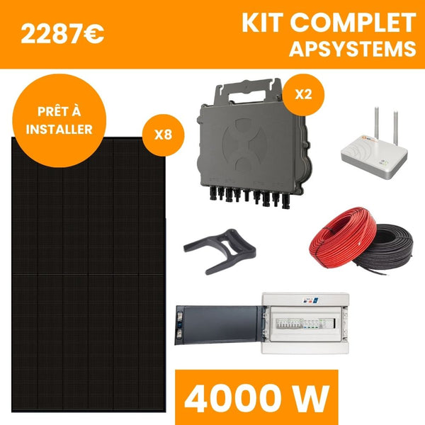 Kit complet Triphasé Apsystems QT2 4000W