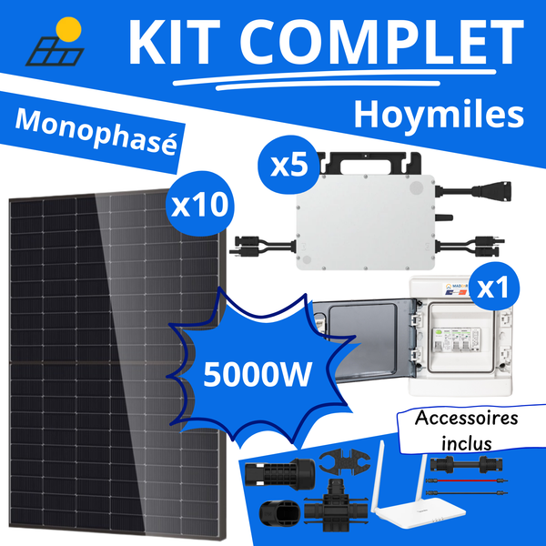 Kit Solaire Complet 5000W Monophasé - Micro-Onduleurs Hoymiles