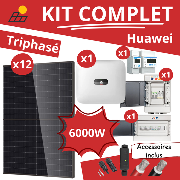 Kit Solaire Complet 6000W Triphasé - Onduleurs Huawei