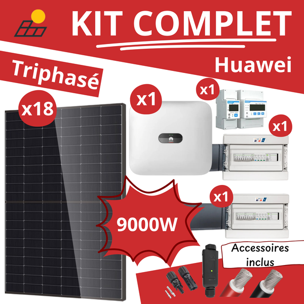 Kit Solaire Complet 9000W Triphasé - Onduleurs Huawei