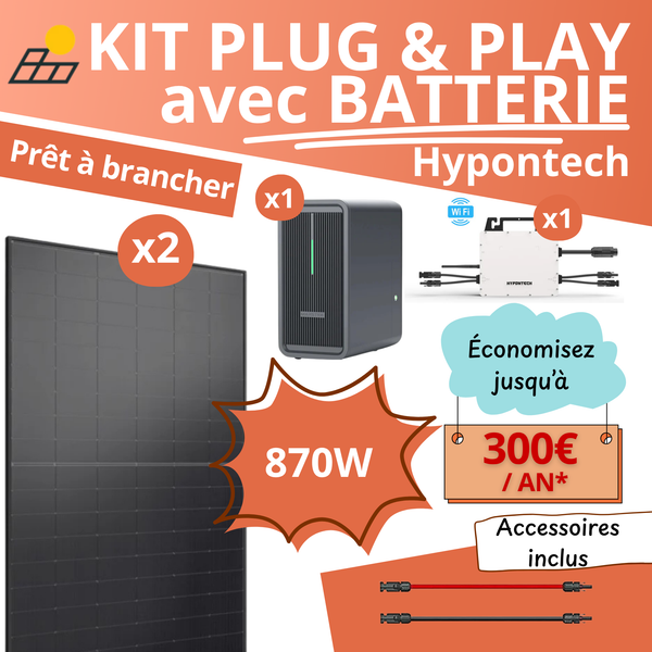 Kit Plug and Play Hypontech + Batterie Marstek 870W