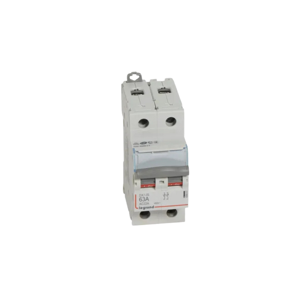 Legrand - Disjoncteur DX3 600 10kA - vis/vis - 2P 230V a 400V - 63A - courbe C - 2 modules