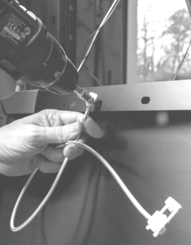 Câble terre solaire 6 mm² cosse œillet 500 mm