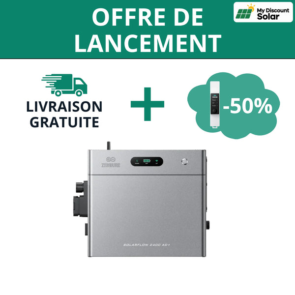 Zendure SolarFlow 2400 AC+ – Système de stockage solaire Plug & Play AC Coupling 2400W