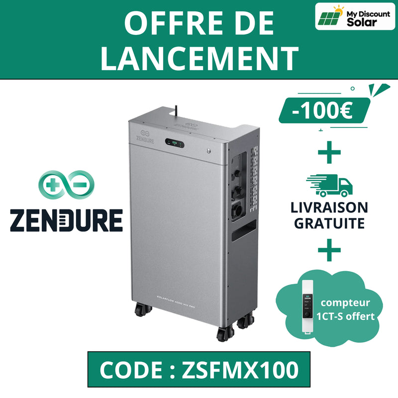 Zendure SolarFlow 4000 Mix Pro – Système de stockage solaire Plug & Play 4000W – 8kWh – 2 MPPT