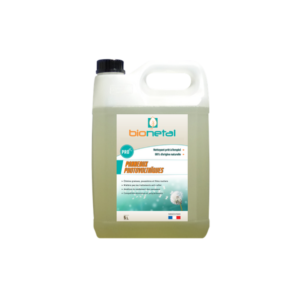 BIONETAL - Nettoyant professionnel pour panneaux solaires Bionetal 5L - prêt à l'emploi