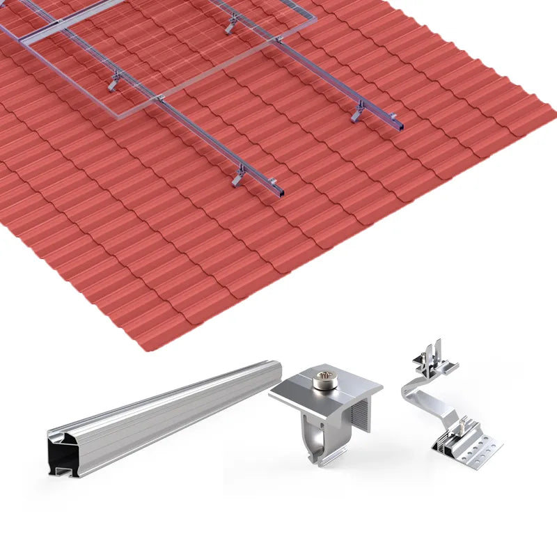 Kit de montage pour 2 panneaux solaires sur tuiles mécaniques