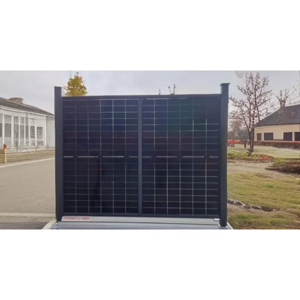 KSENG - Clôture barrière solaire verticale à montage au sol en PORTRAIT