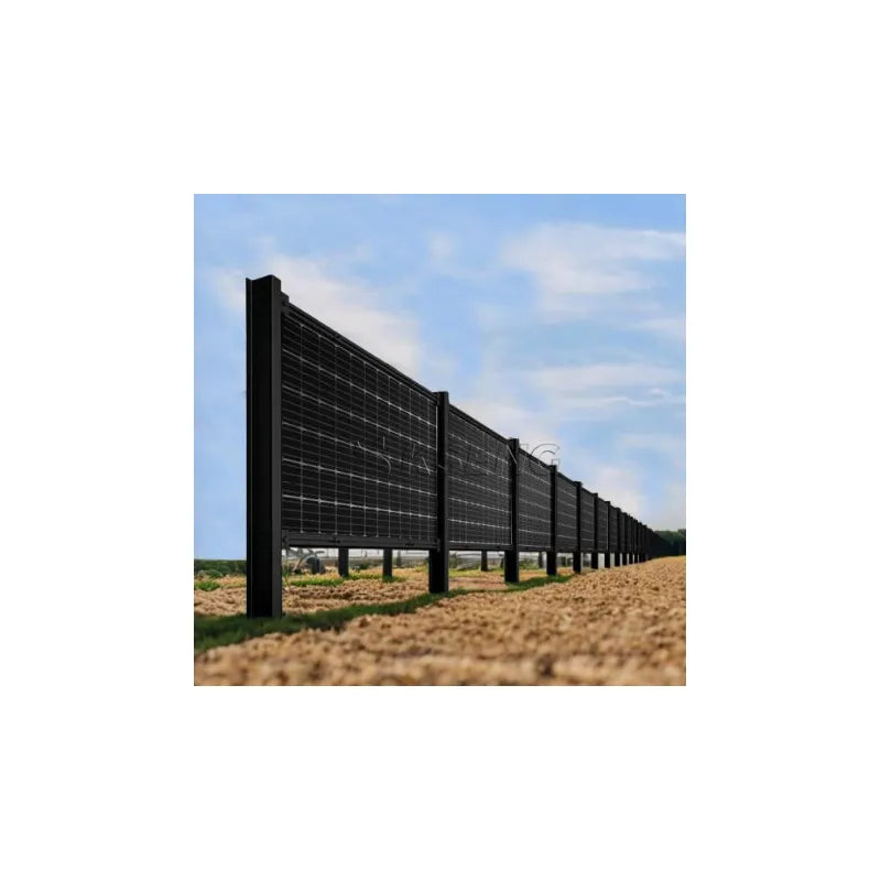 KSENG - Clôture barrière solaire verticale à montage au sol en PAYSAGE