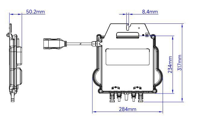 APsystems - Micro-onduleur Monophasé DS3-D 1800W – 2 MPPT