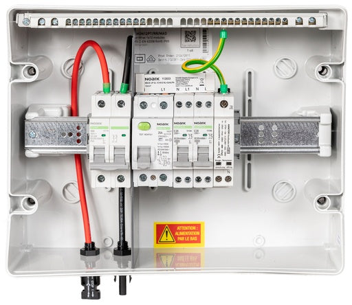 Coffret photovoltaïque AC/DC 3KW monophasé - 1 String - 1MPPT - Parafoudre AC - Diff 300mA