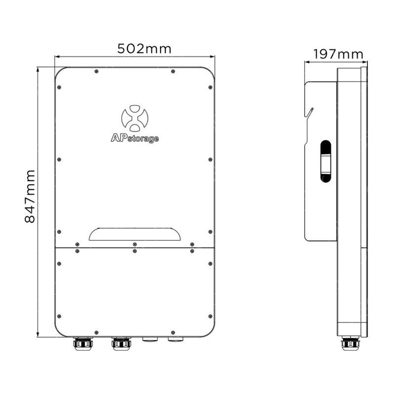 APsystems - Onduleur monophasé AC Coupling 5kW – ELS-5K – Compatible batteries 48V