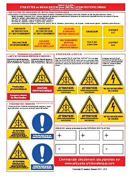 Planche étiquettes PV - A4 / UTE-C15-712-1