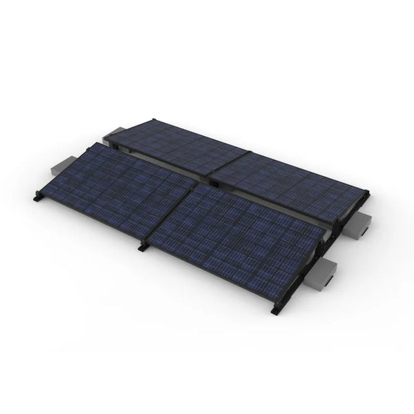 Kit de fixation au sol pour 4 panneaux solaires (2x2)