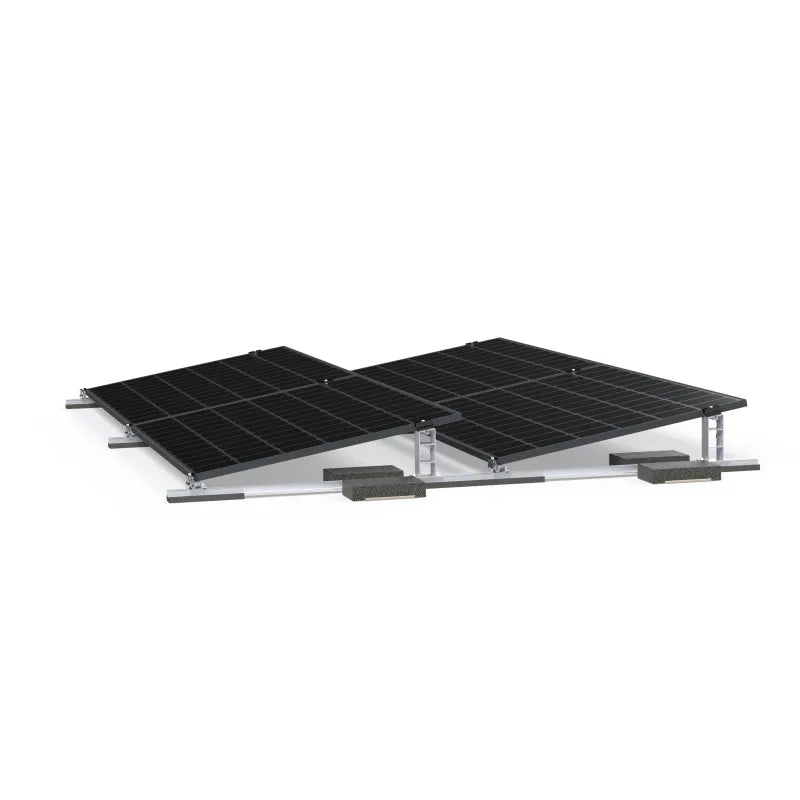 Kit de fixation au sol pour 4 panneaux solaires (2x2)