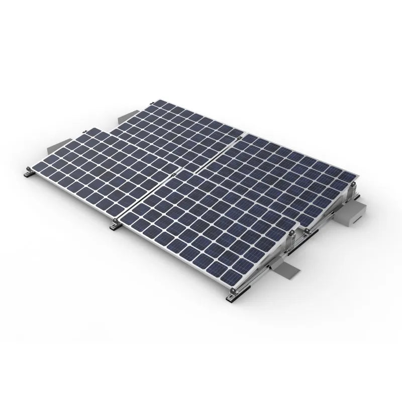 Kit de fixation au sol pour 4 panneaux solaires (2x2)