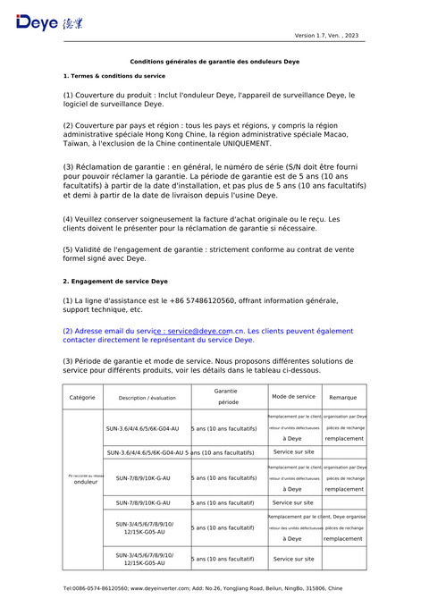 Garantie